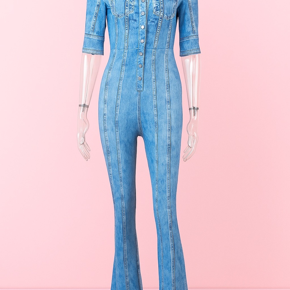 Stylish Blue Denim Jumpsuit